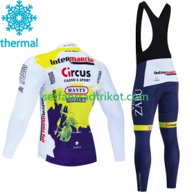 Wanty Circus Radbekleidung Radtrikot Langarm + Lang Trägerhose Winter Thermal Fleece 2023